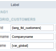 Exemplos de preenchimento do atributo label