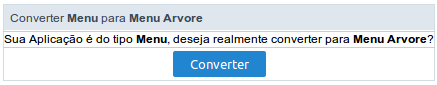Interface de conversão de menu