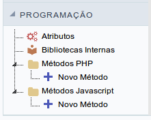 Interface de criação de método PHP