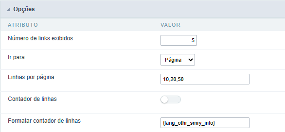 opções para a barra de ferramentas do resumo0