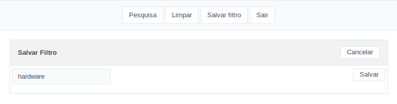 Salvar Filtro