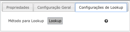 Configuração de Lookup dos campos