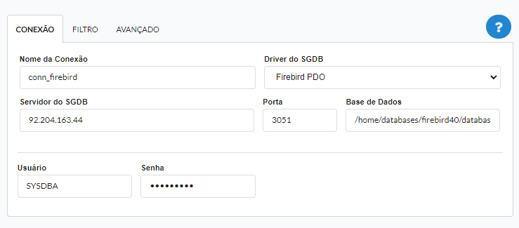 Conexão com o banco de dados