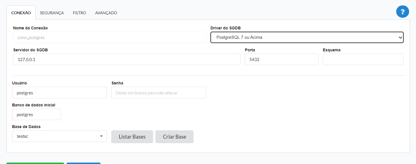 Conexão com o banco de dados