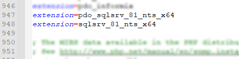 Habilitando extensões do MSSQL