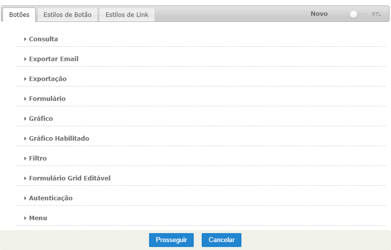 Visão geral dos botões - Novo