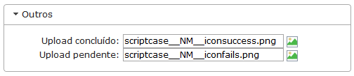 Configurações do upload do Formulário