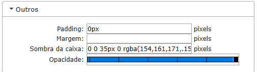 Outras Configurações da Pagina