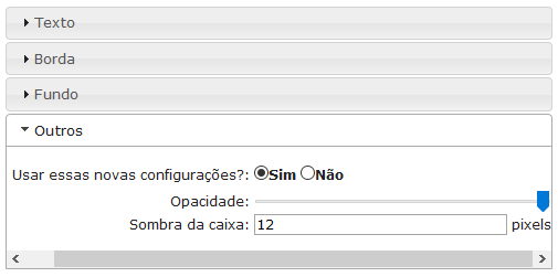 Outras Configurações dos objetos onFocus da linha da barra de ferramentas