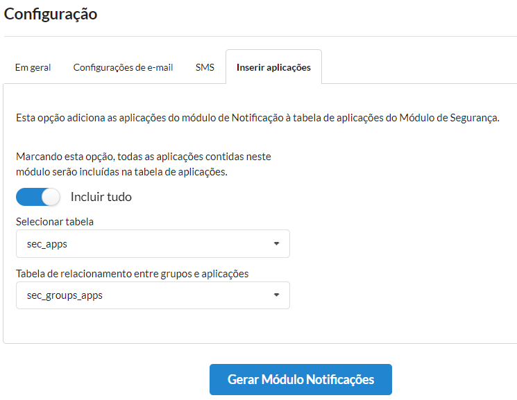 Configurando sms