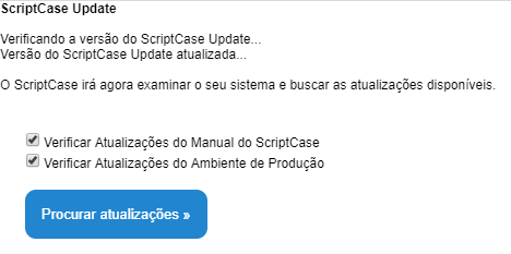 Verificação no manual e no prod do Scriptcase