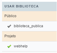 Selecionar biblioteca