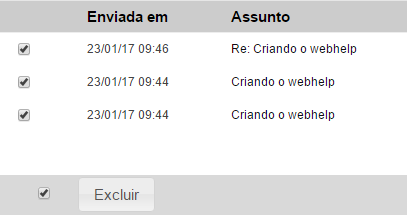 Excluindo várias mensagens