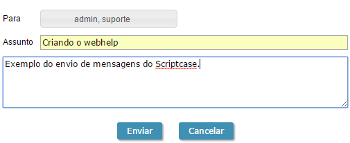 Selecionar usuário que vão receber a mensagem