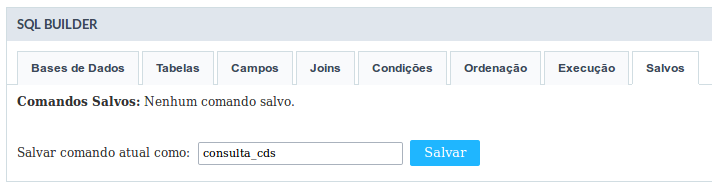 Salvar comandos SQL